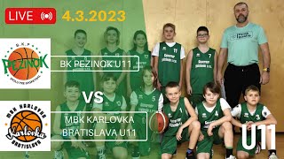 BK PEZINOK U11  MBK KARLOVKA BRATISLAVA U11 [upl. by Mera85]