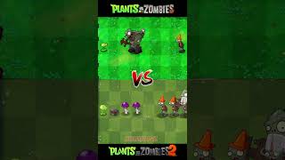 Pvz Vs Pvz 2  Doom Shroom Scaredy Shroom Peashooter Plant Team vs Team Gargantuar Zombies shorts [upl. by Tully541]