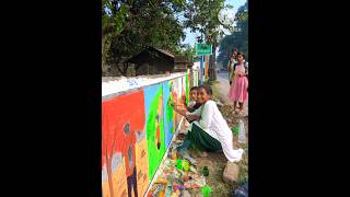 May Students Wall Painting Compitition Pintu Ram Art wall painting [upl. by Hiasi]