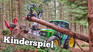 Traktorprozessor Hypro 755 Harvester  Die Tannen sind los groß [upl. by Kippie]