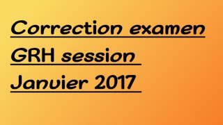 correction examen GRH 2017 partie pratique GPEC [upl. by Rhine]