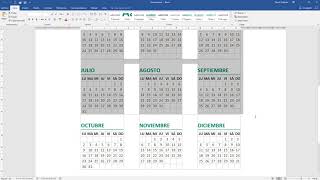 Como insertar un calendario en Word [upl. by Ijneb]