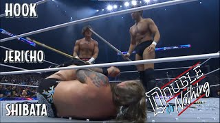 Hook and Shibata Beat Chris Jericho Down  AEW Double or Nothing [upl. by Magdalene]