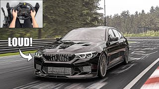 BMW M5 F90 Nurburgring Nordschleife  Forza Motorsport  Steering Wheel Gameplay [upl. by Atekahs365]