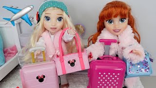 Elsa and Anna toddlers Packing for Disney Vacation ✈️ [upl. by Ttereve]