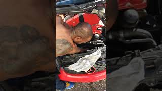 Replacing the serpentine belt 4 Slk 320 [upl. by Richy]