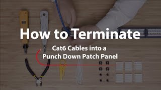 How to Terminate Cat6 Cables into a Punch Down Patch Panel  FS [upl. by Lever]