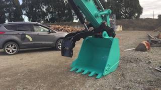 DAEHAN Thumb installed on Kobelco SK210 [upl. by Paymar]