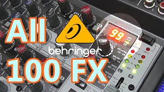 XENYX 1202FX  All 100 FX Demo [upl. by Oringa]