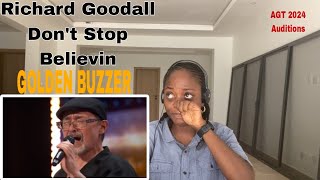 Richard Goodall Receives The GOLDEN BUZZER For Don’t Stop Believin Auditions AGT 2024 [upl. by Naryb97]