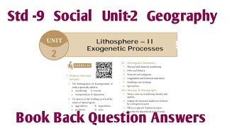 9th Std Social Geography Unit 2 Book Back  Lithosphere II Endogenetic Processes [upl. by Nahallac]