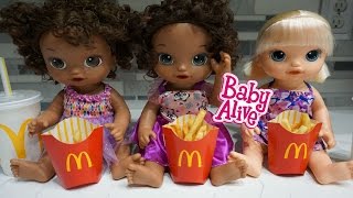 BABY ALIVE McDonalds For Dinner amp Pajamas [upl. by Laural]