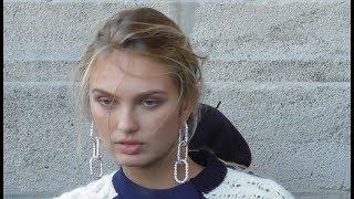 Romee Strijd amp boyfriend Laurens van Leeuwen  Paris 29 september 2018 Fashion Week [upl. by Odarbil508]