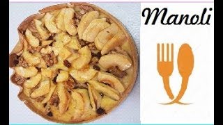 TARTA DE MANZANA A la Crema de Vainilla con PasasSultanas y Nueces [upl. by Autrey]