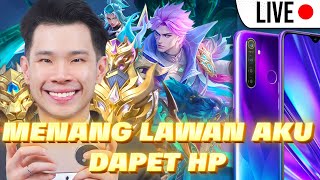 Menang Lawan Aku Dapet HP Play 1on1 Challenge  Mobile Legends [upl. by Aicilet833]