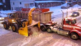 Canada Montreal snow cleaning by pros full HD [upl. by Arnon]