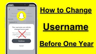 How to Change Snapchat Username Before 1 Year  2024  iPhone [upl. by Anitsyrhc]