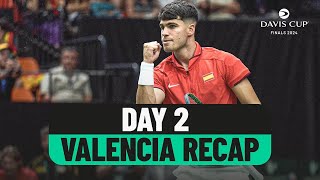 Day 2 Valencia Recap  Davis Cup 2024 Finals Group Stage [upl. by Nollaf]