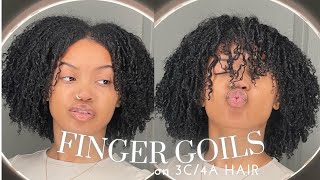 FINGER COILS on 3C4A HAIR  WASH DAY ROUTINE  TESTING OUT NEW PRODUCTS [upl. by Pyne]