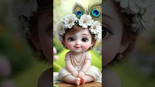 Jay shree krishna 💫❤️💫 Little cutie krishna 💫trending jaysreekrishna cute littelkrishna [upl. by Brass]