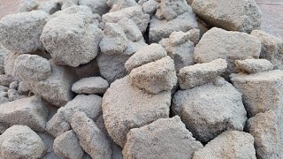 New🤍  White Grainy cement chunks  only floor Crumbling Super crunchy dry and damp  asmr [upl. by Mckee]