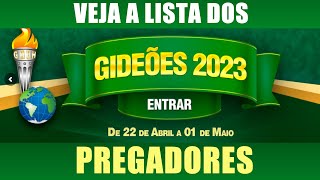 Lista de Pregadores  Gideões 2023 gideões2023 [upl. by Ennoid]