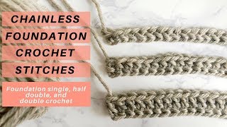 CROCHET LIKE A PRO  How to Make Chainless Foundation Crochet Stitches [upl. by Annaiviv]