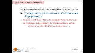 Les sources de financement Partie 10 [upl. by Scherman]