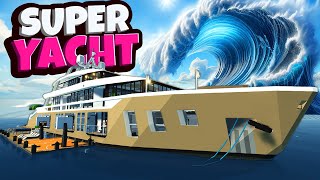 We Have to Survive a TSUNAMI in a Super Yacht in Stormworks Multiplayer [upl. by Main560]