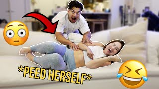 TICKLING MY GIRLFRIEND FOR 24 HOURS PRANK This Happened [upl. by Hares572]