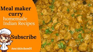 Meal maker curry😋recipe in Telugu  మీల్ మేకర్ టొమాటో కర్రీ😋  meal maker curry by Anuskitchen01 [upl. by Dael889]