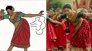 Sami Sami song funny drawing meme  pushpa movie song  allu arjun depeka mandana [upl. by Portland]