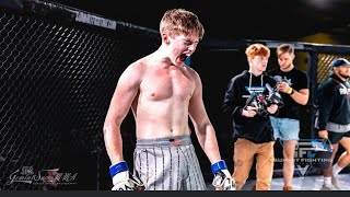 Brody Scoggins vs Darius Patterson mma fight tko wrestler [upl. by Ottavia]