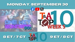 Top 10 One Hit Wonders 90s  College Football Week 5 [upl. by Lowery]