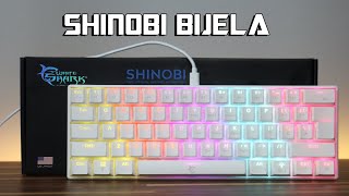 White Shark Shinobi 60 mehanička tipkovnica u bijeloj boji [upl. by Nodnorb]