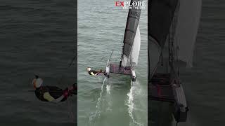 IFLY CATAMARAN FOILER 15Ft sailboat ifly foilingboats capsize speedsail [upl. by Odrautse932]