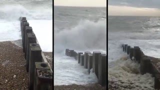 Groynes 76 75 and 64  Winter Waves 2015 [upl. by Ehcnalb]