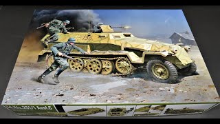 ALL NEW SdKfz2511 AusfC German WW2 Armored Half Track 135 Scale Model Kit Review Academy 13540 [upl. by Aryamo]