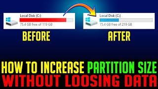 How to increase Hard Disk Drive Size in Windows 7 8 and 10  Disk Management Tutorial  2017 [upl. by Ytirev394]