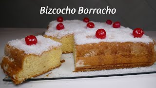 Bizcocho Borracho  RECETA CASERA  Muy RICO y FÁCIL de hacer [upl. by Esoranna]