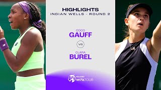 Coco Gauff vs Clara Burel  2024 Indian Wells Round 2  WTA Match Highlights [upl. by Dulcea]