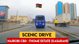 A Drive Through the WIDEST road in Kenya to THOME Estate NairobiSee the changes [upl. by Natsuj837]