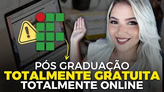 IFSC ABRE 240 VAGAS em PÓS GRADUAÇÃO TOTALMENTE ONLINE GRATUITA  Mari Rel [upl. by Ivett779]