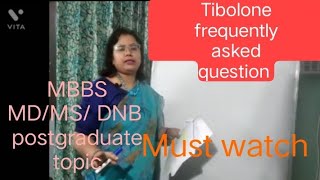 Tibolone mbbs gynecology menopause obstetrics onlinelectures [upl. by Ahsinauq]