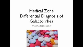 Medical Zone  Differential Diagnosis of Galactorrhea [upl. by Curcio]