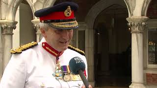 Kings Birthday marked with Royal Gibraltar Regiment parade at Casemates Square [upl. by Amikan858]