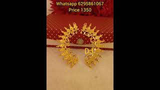 2gm gold plated earrings collection whatsapp 6295861067 priyankakarmakar1113 gold shortsjewelry [upl. by Anny]