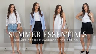 SUMMER ESSENTIALS  SUMMER CAPSULE WARDROBE INSPIRATION [upl. by Lenci]