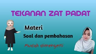 Tekanan Zat Kelas 8 SMP Semester 2 Tekanan zat padat [upl. by Kablesh]