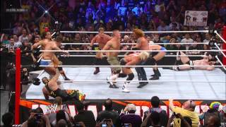 John Cena immediately makes an impact when he enters the Royal Rumble Match Royal Rumble 2013 [upl. by Nylhsoj]